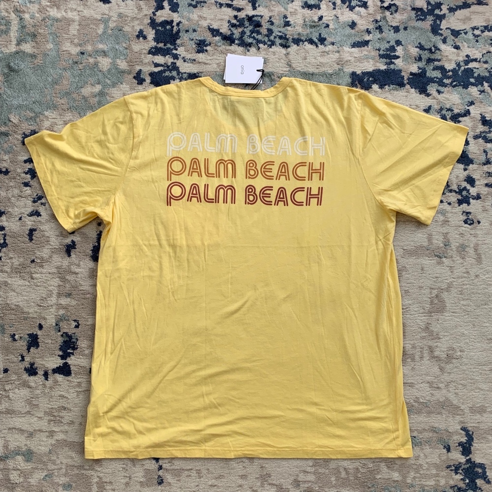 Onia T-shirt Johnny Tee w Pocket Palm Beach NWT XL
